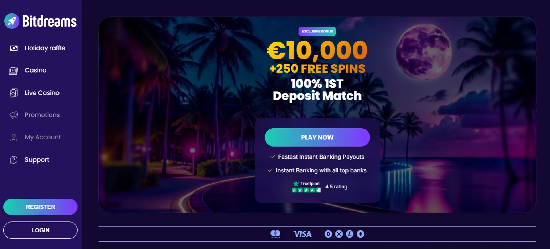 Bitdreams tiene diferentes bonos de casino en su plataforma