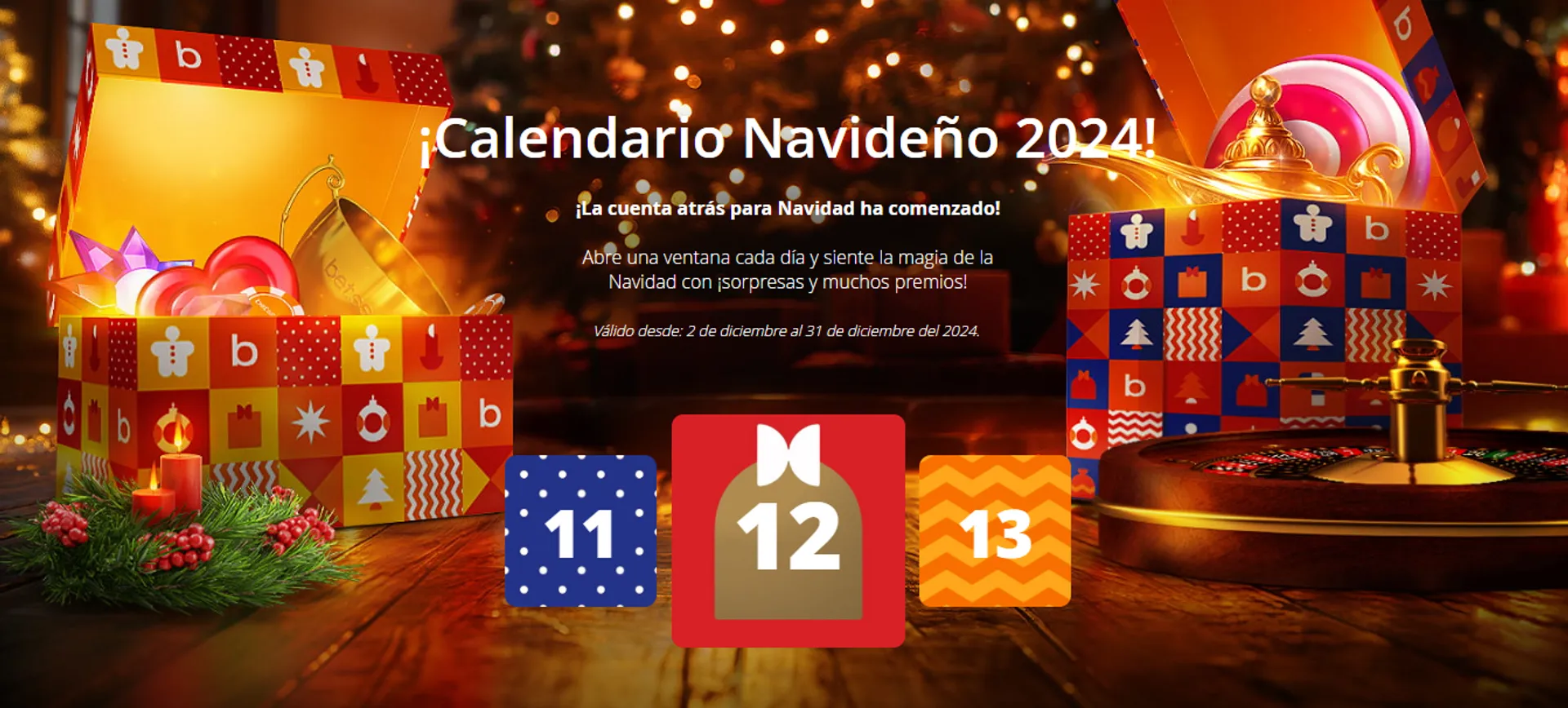 El casino Betsson ofrece calendario de adviento en temporada navideña