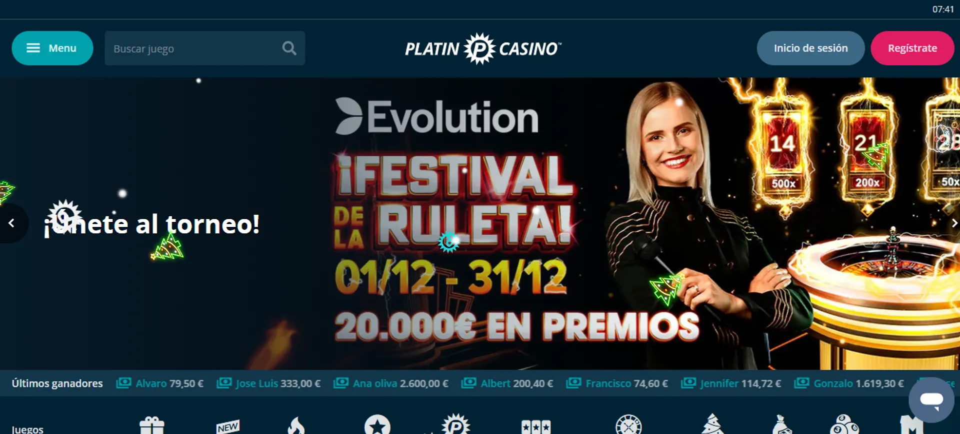 Podrás participar en el festival de la ruleta en el casino Platin en el mes de diciembre