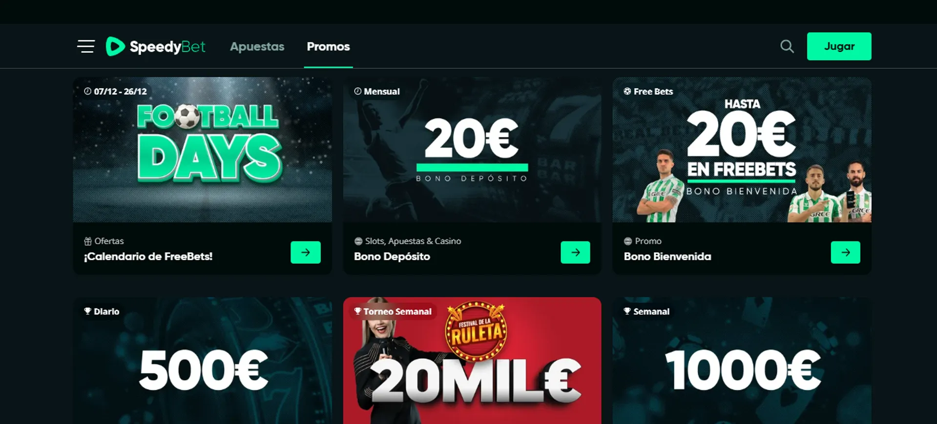 Speedybet ofrece bonos a sus usuarios, tanto en casino como en apuestas deportivas