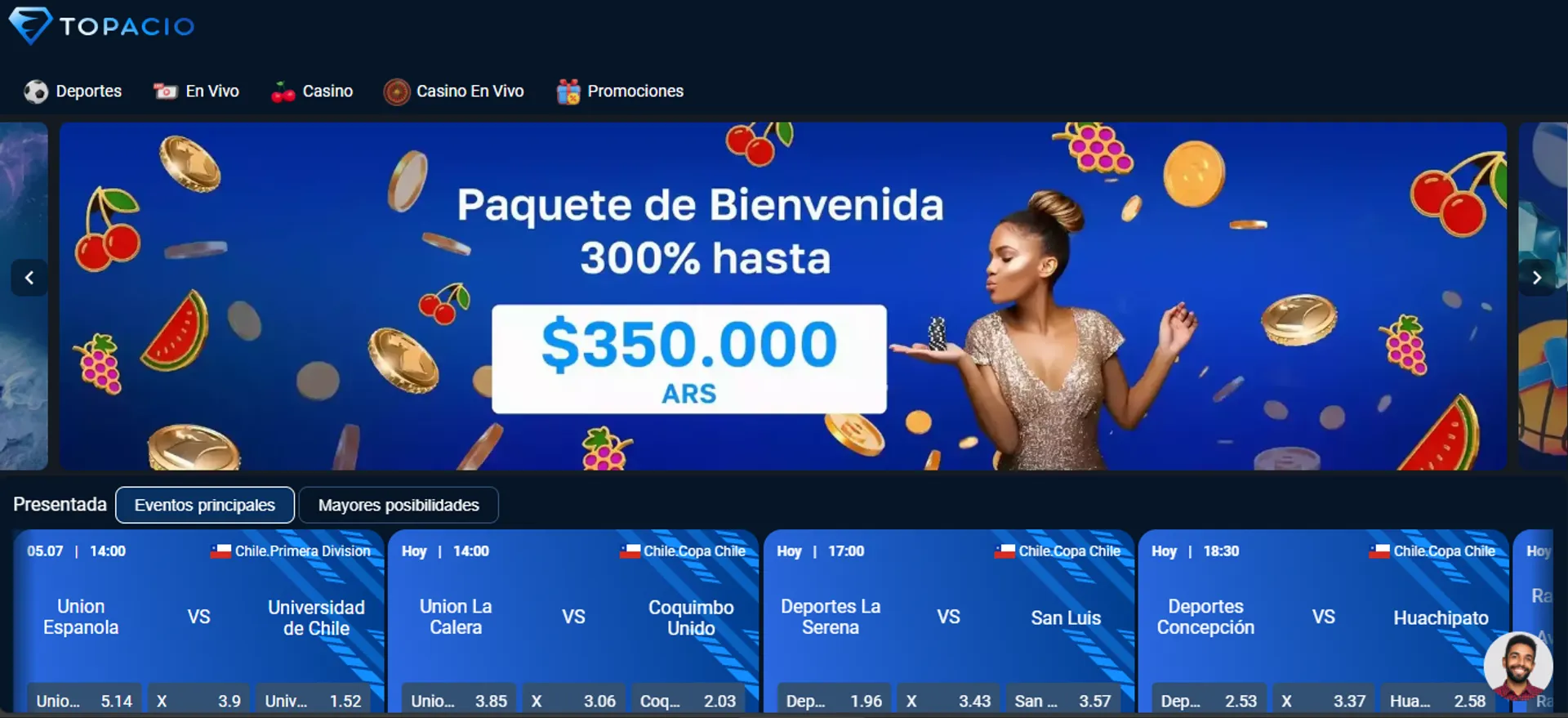 El casino Topacio.bet ofrece un bono de bienvenida para los argentinos