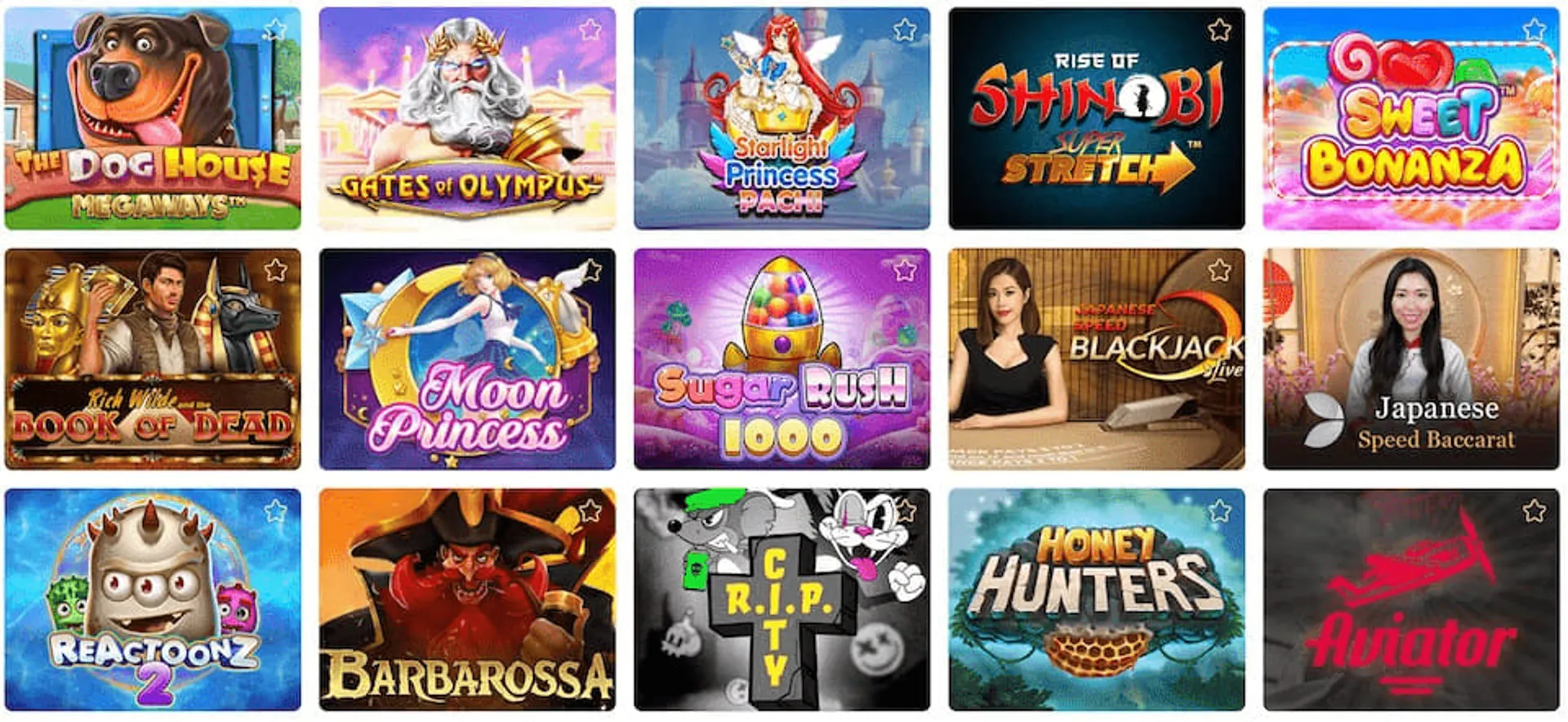 Shinobibet Casino Games