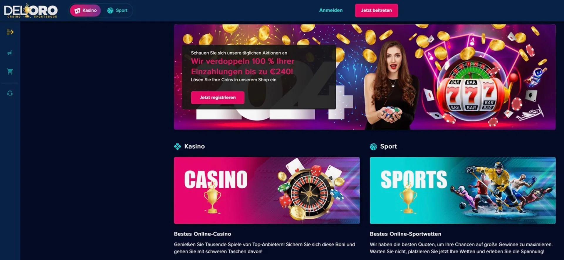 Del Oro Casino und Sportwetten