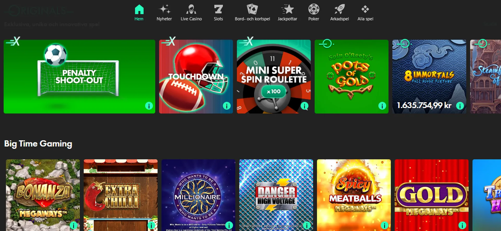 bet365 Chile tiene un catálogo de juegos con varias categorías