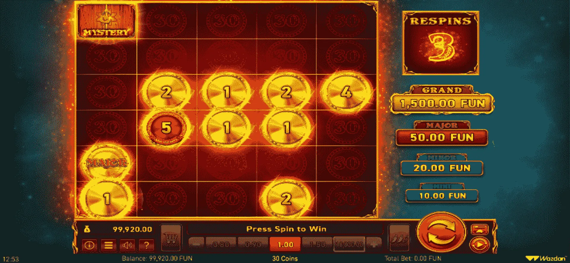 The Hold the Jackpot Bonus Game Round