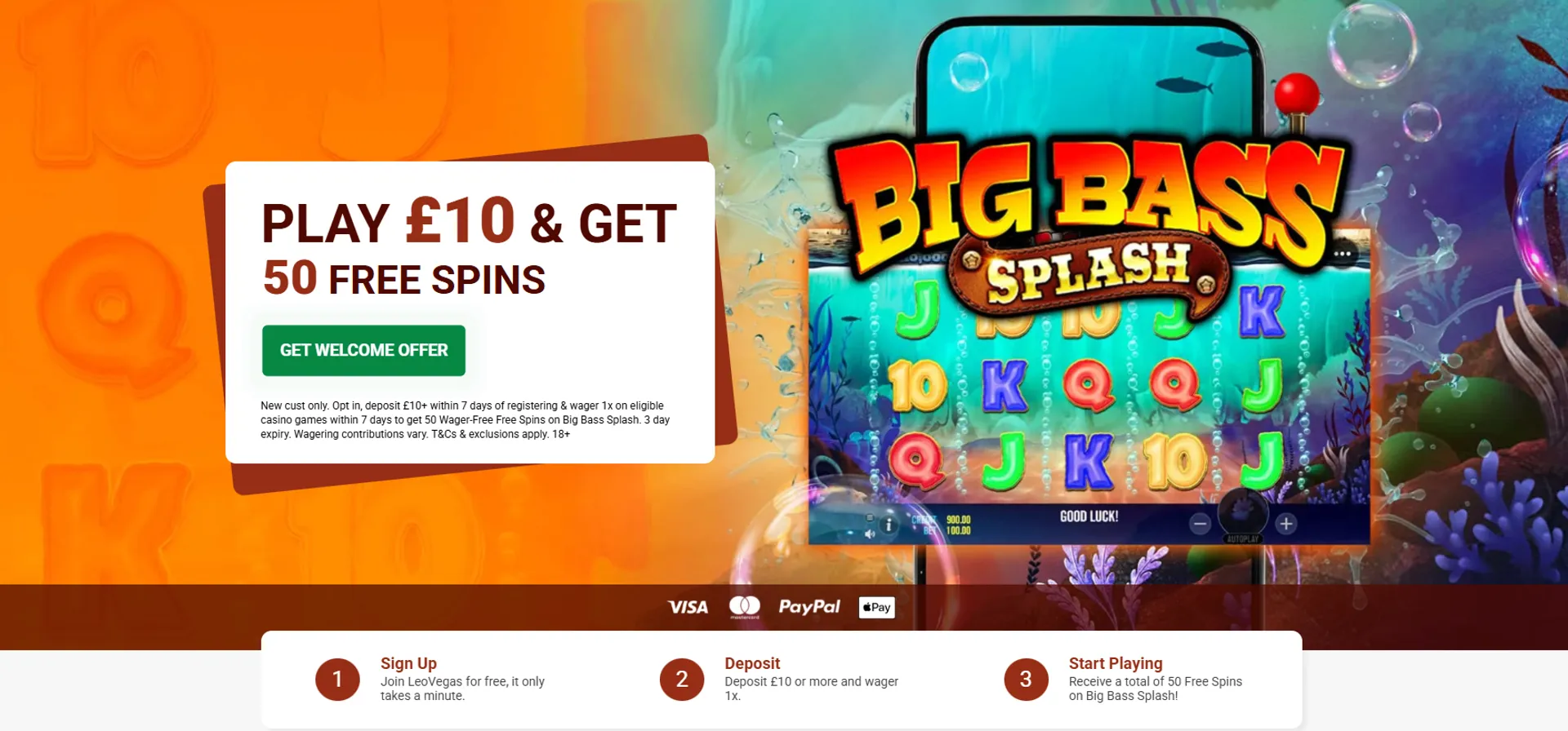 Welcome bonus at LeoVegas