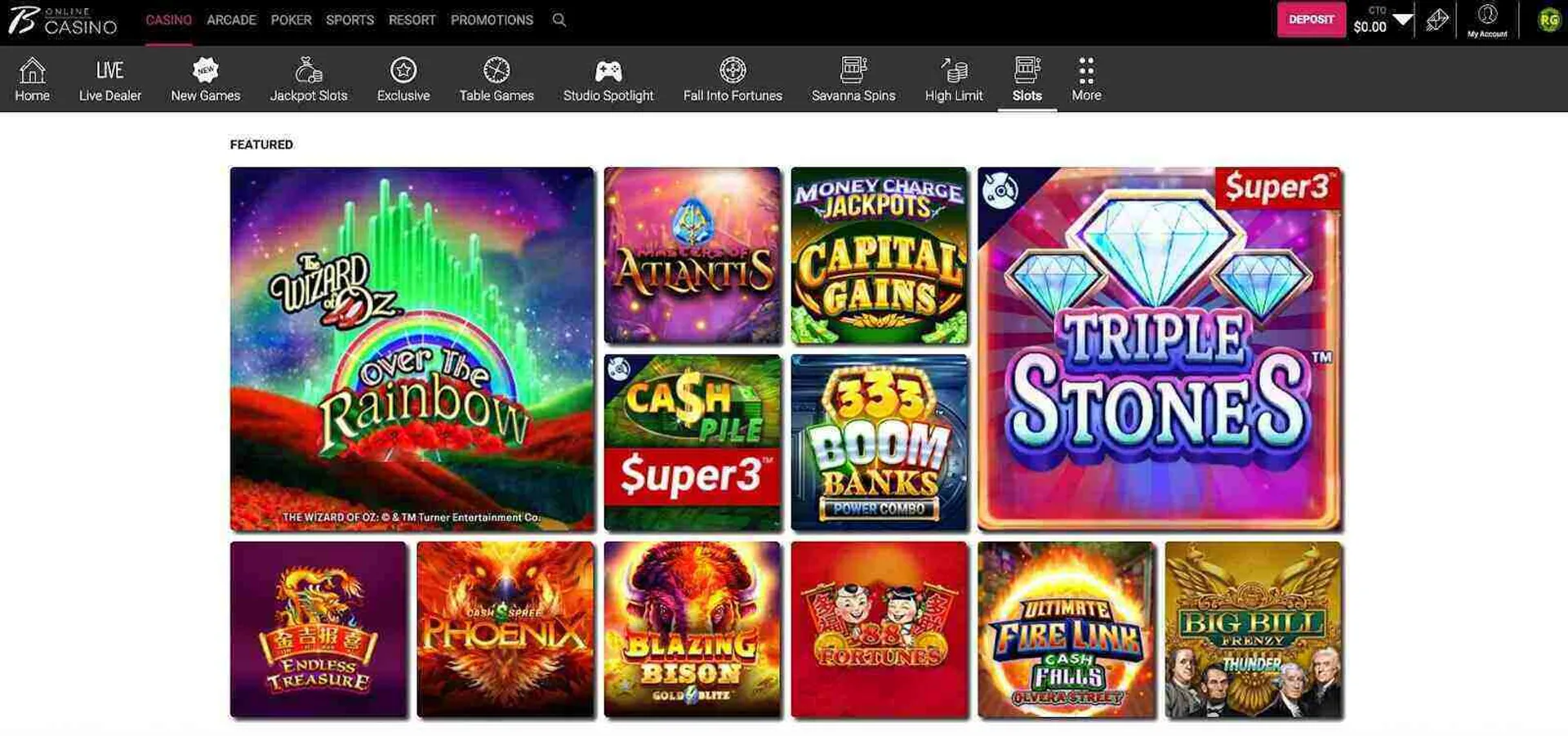 Online slots at Borgata casino