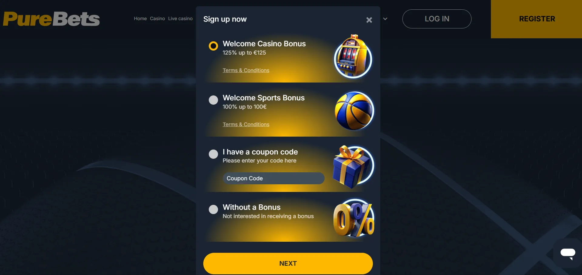 PureBets Casino Welcome Bonus