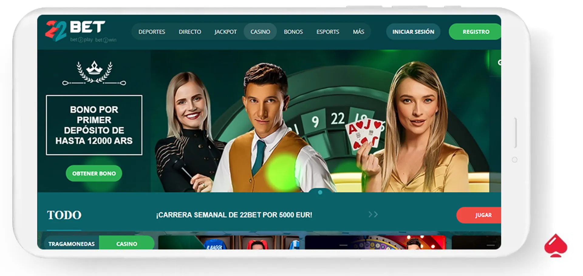 Vistazo general de 22BET en Argentina