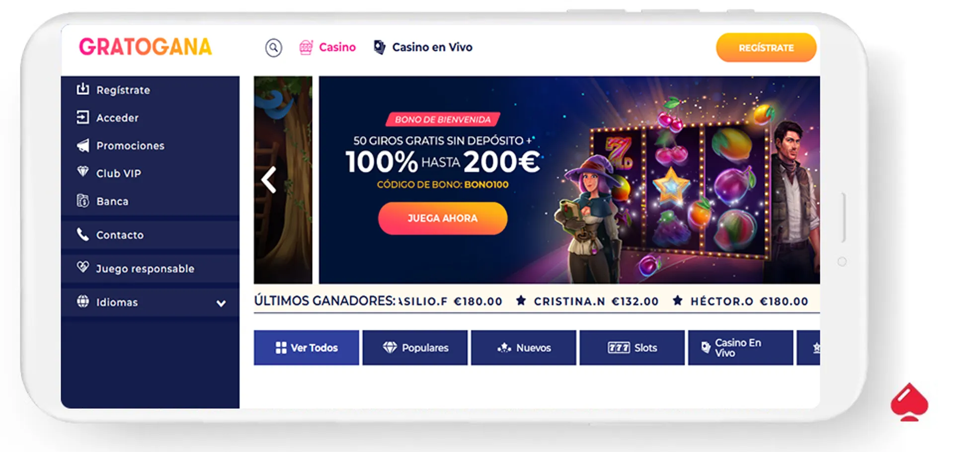 El casino online Gratogana ofrece bonos sin depósito