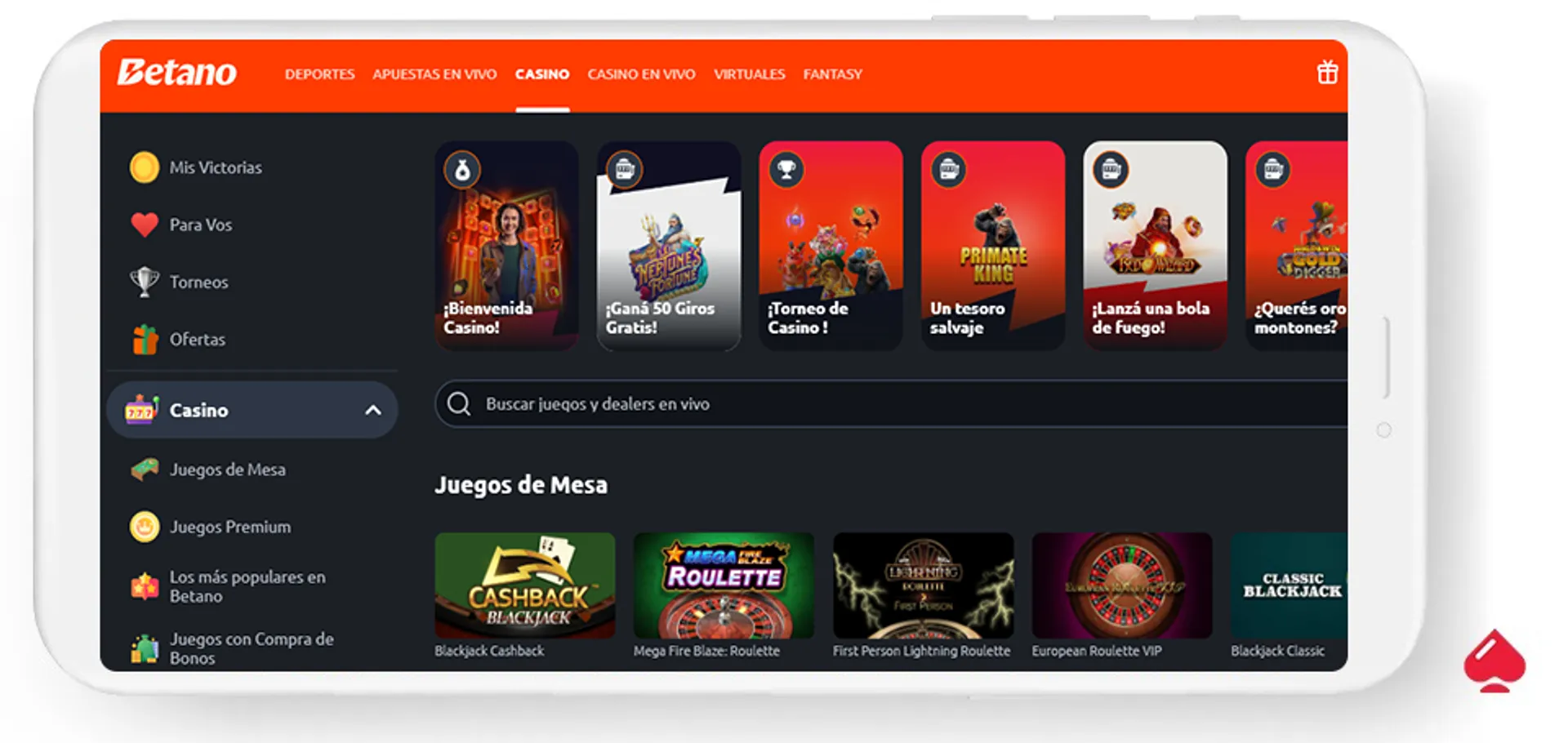 El casino online Betano acepta Mercadopago