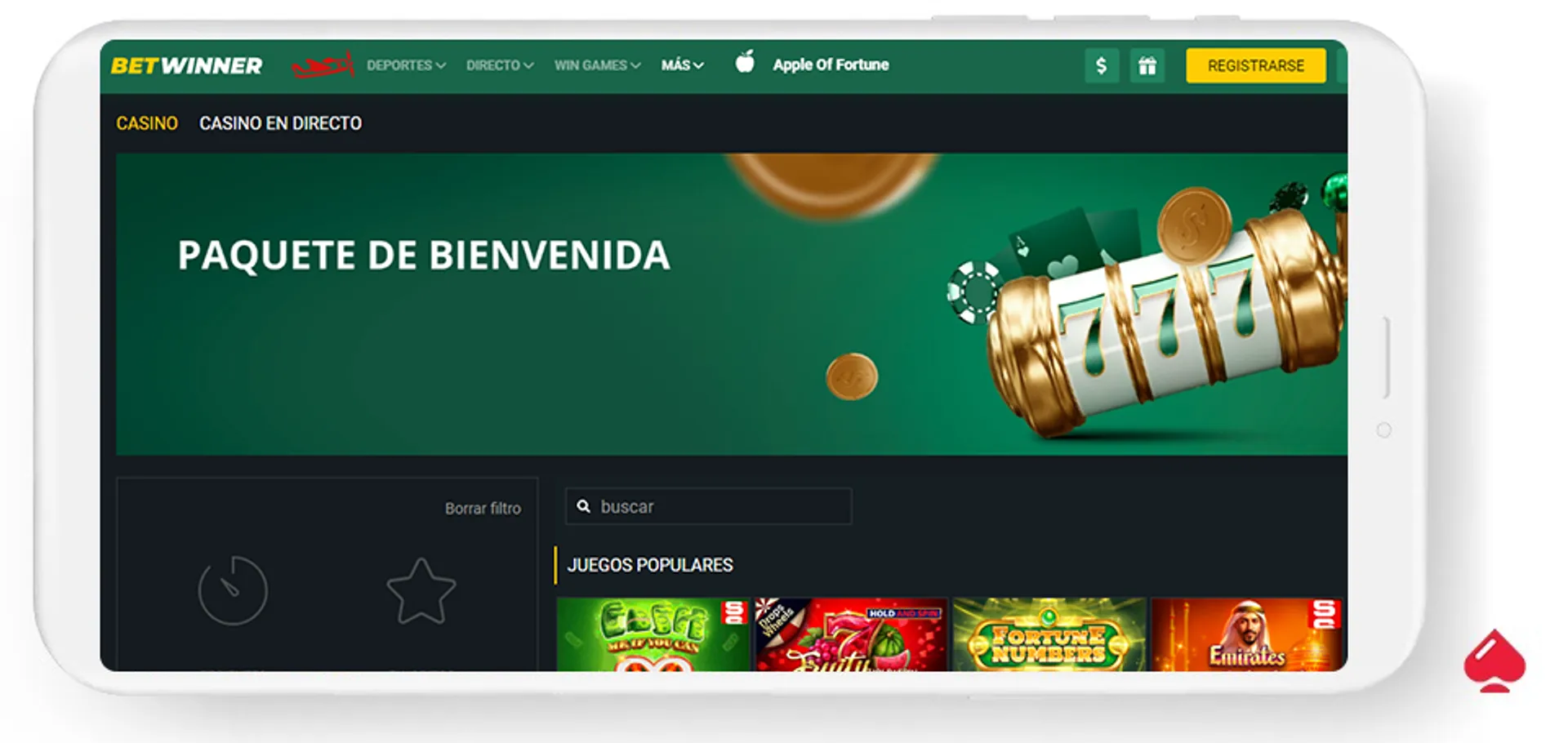 Es posible jugar en el casino Betwinner estando en México