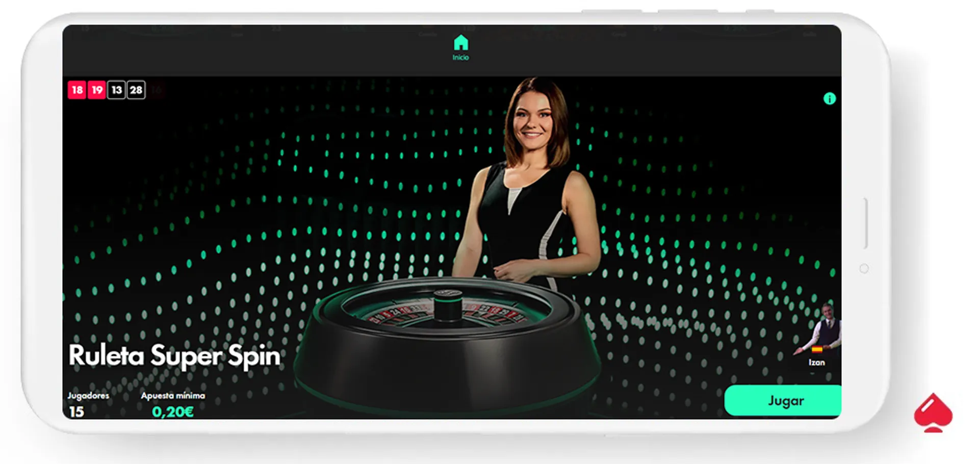 La Ruleta Super Spin es una de las alternativas de ruleta en vivo de bet365