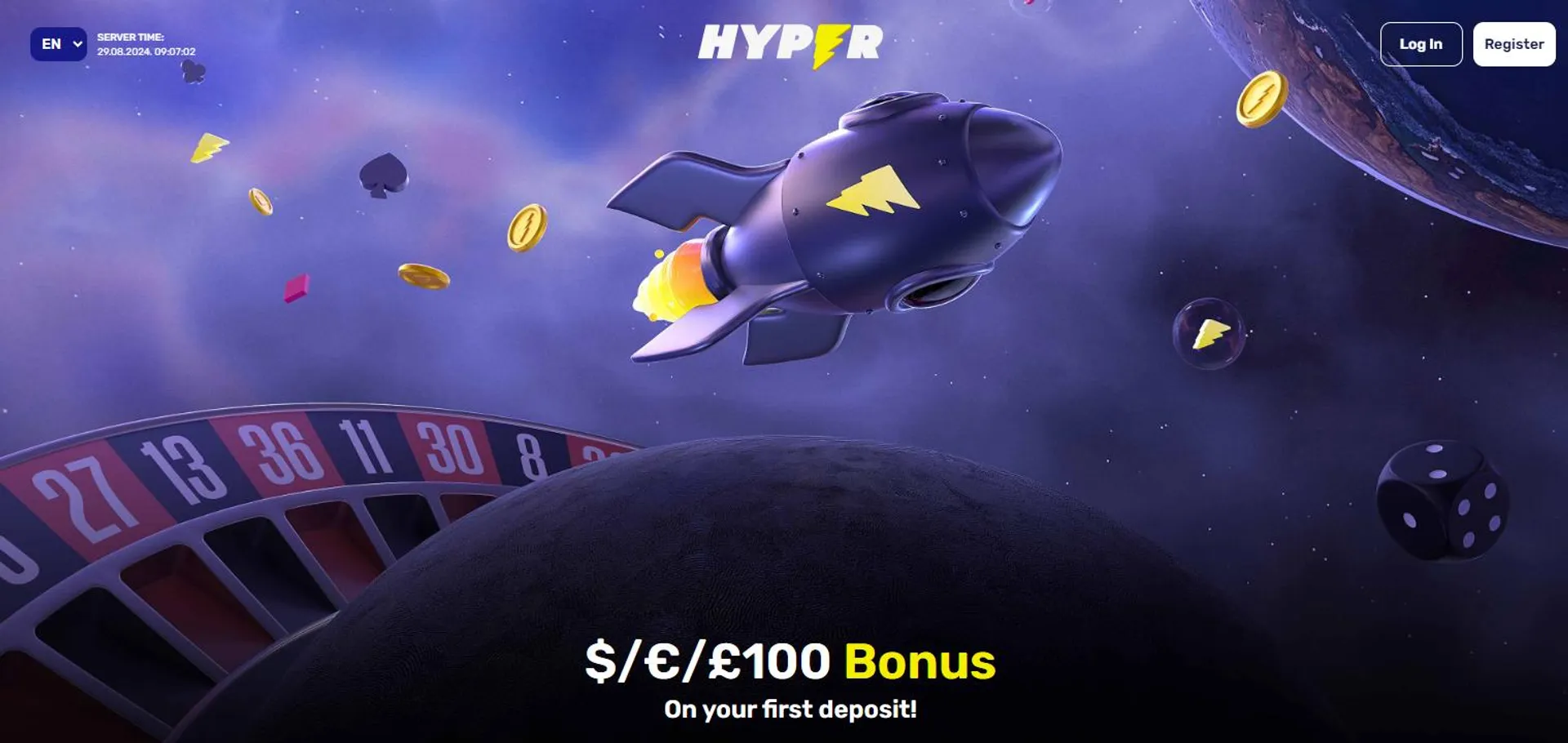 Hyper Casino Welcome Bonus