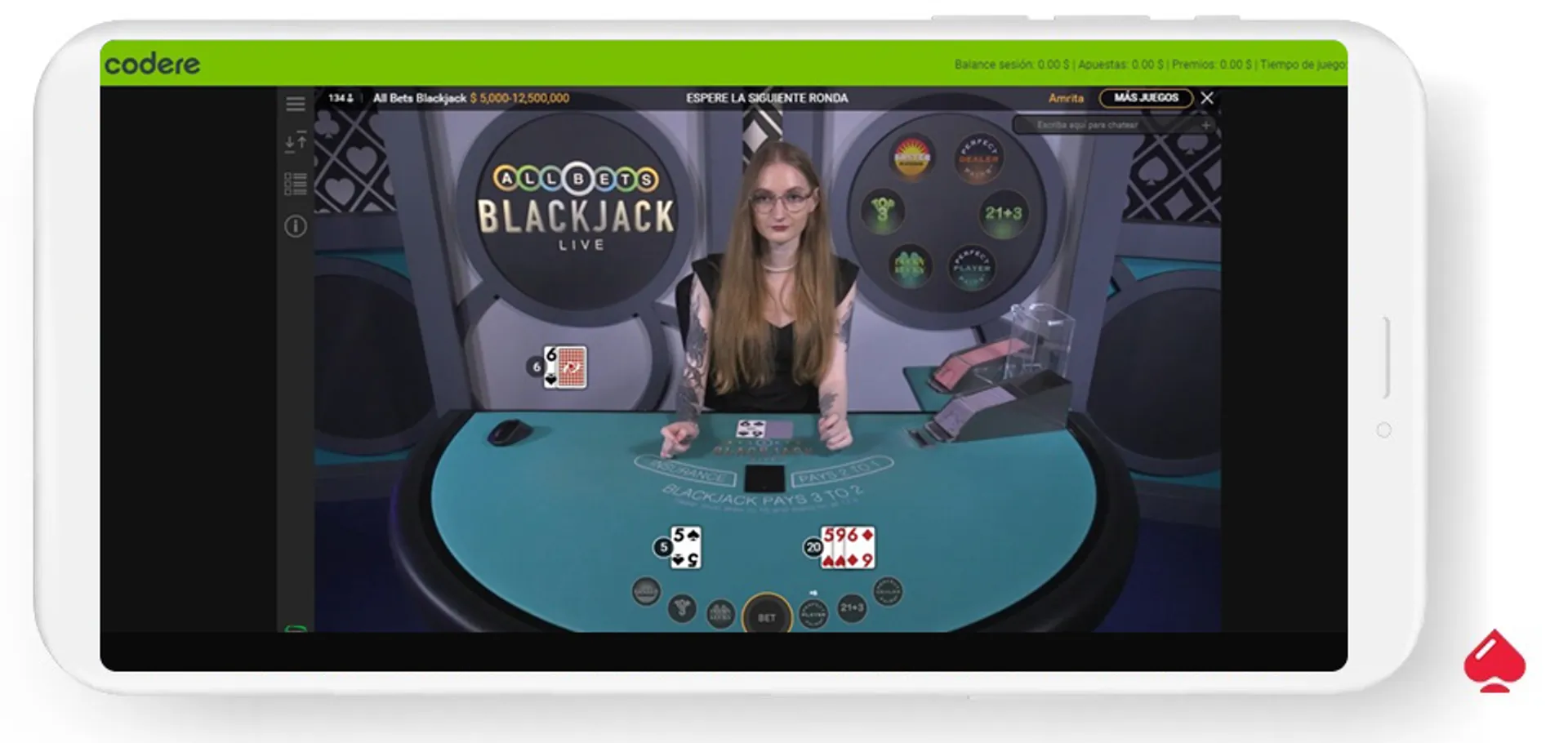 Casino en vivo en Codere