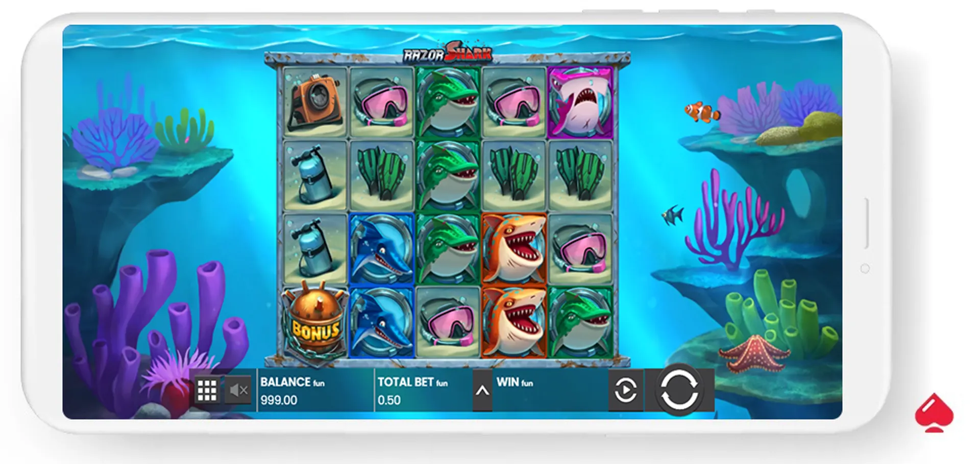 Captura de la slot Razor Shark