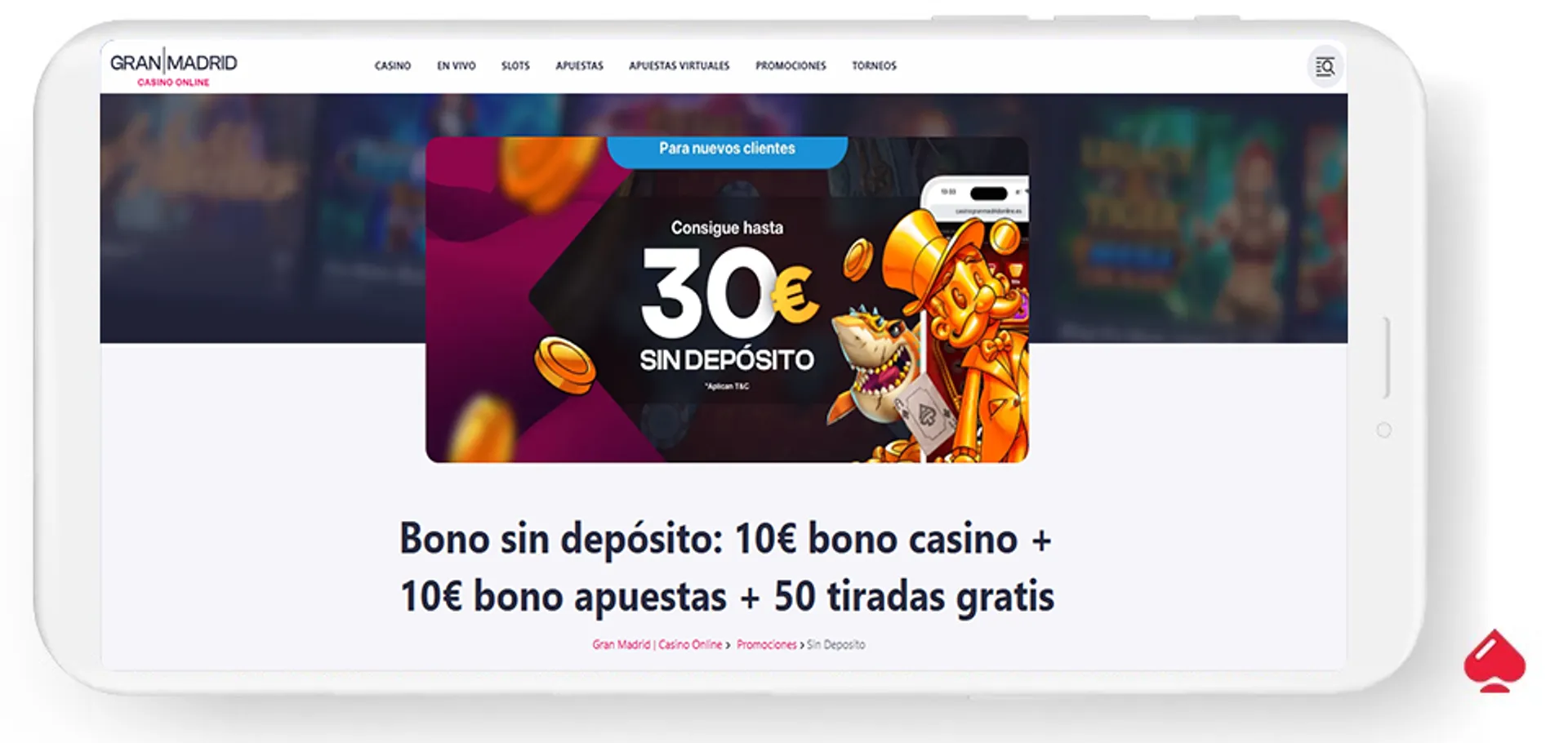 Gran Madrid Casino ofrece un bono sin depósito en España