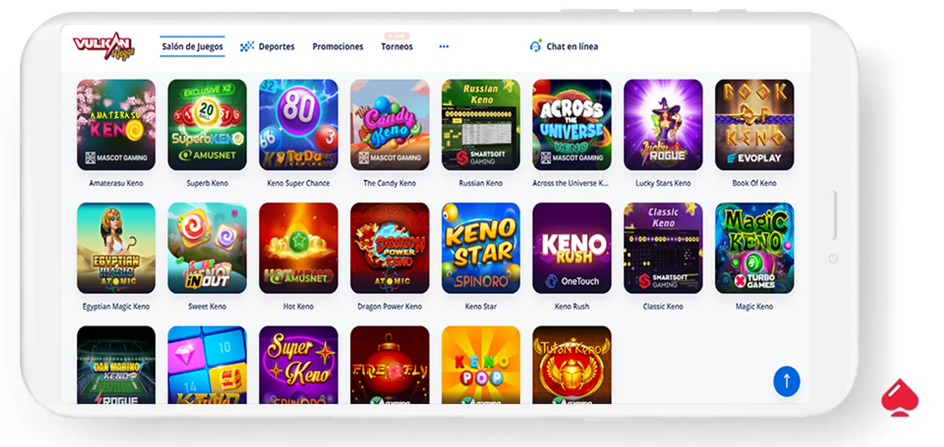 Vulkan Vegas tiene juegos de keno