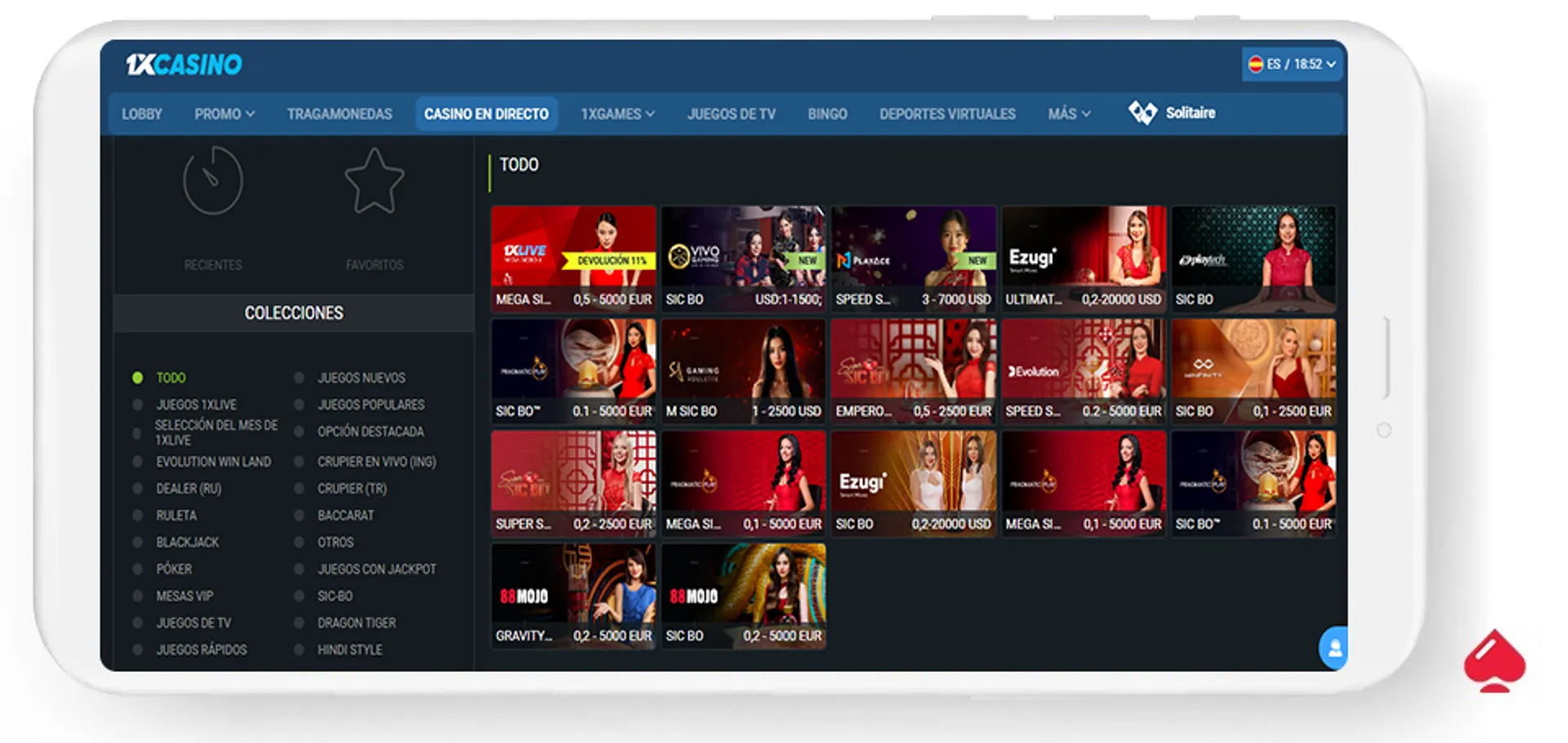 1xCasino ofrece juegos de Sic Bo