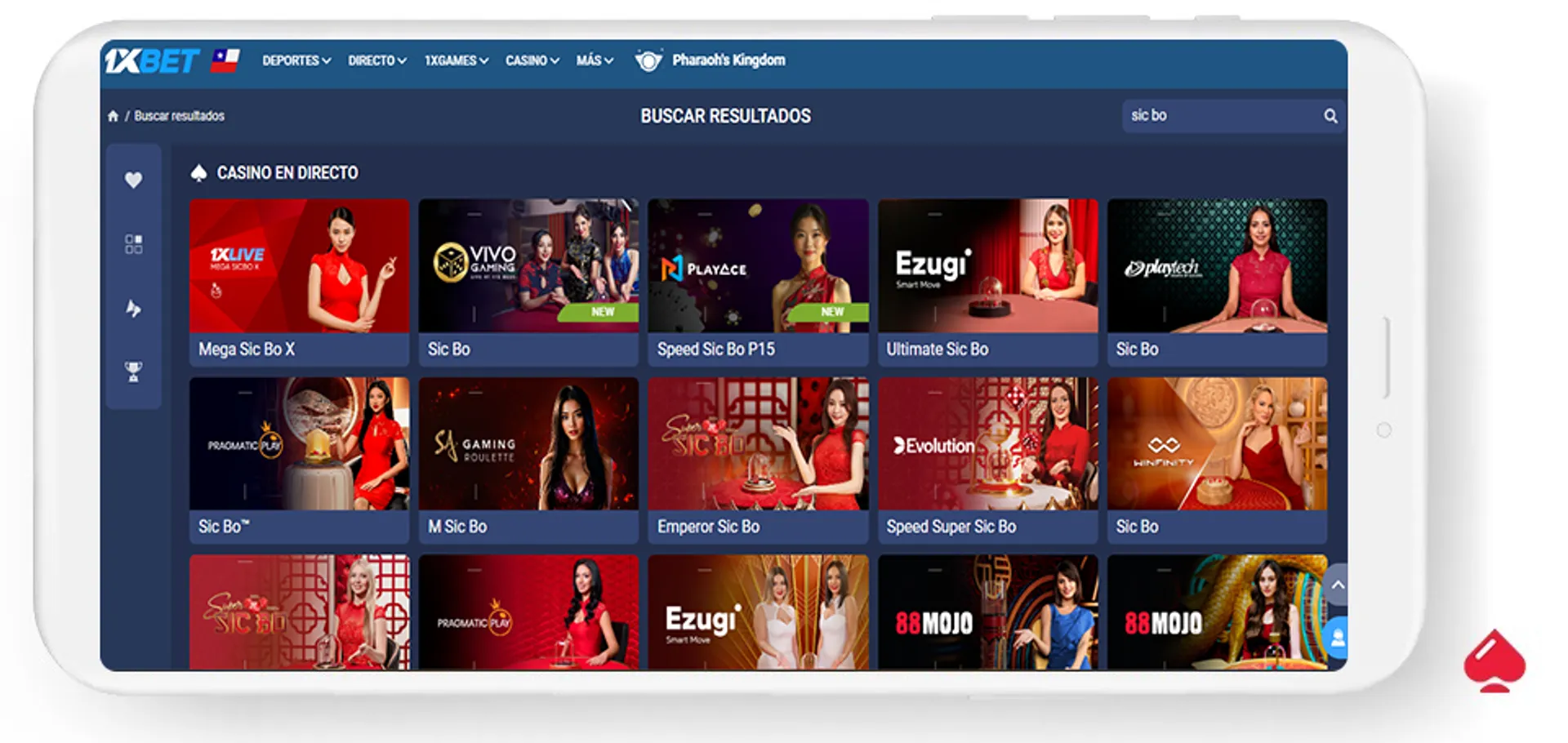 El casino 1xbet ofrece juegos de Sic Bo