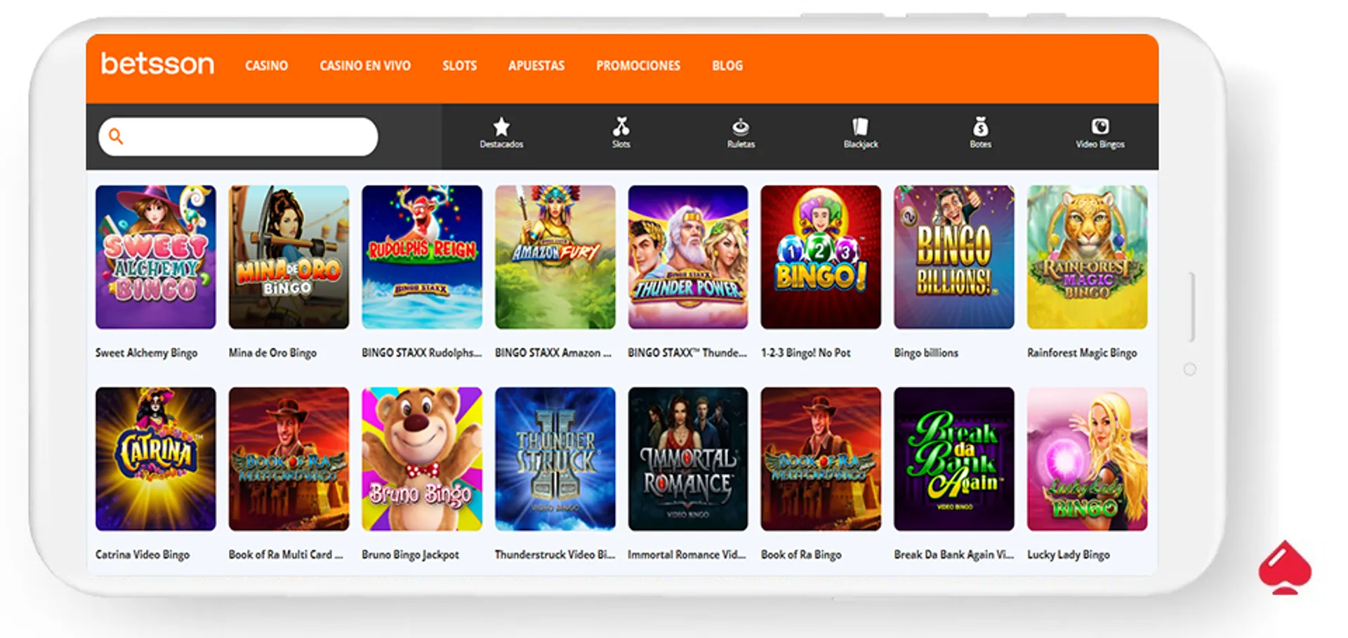 El casino Betsson ofrece juegos de bingo online