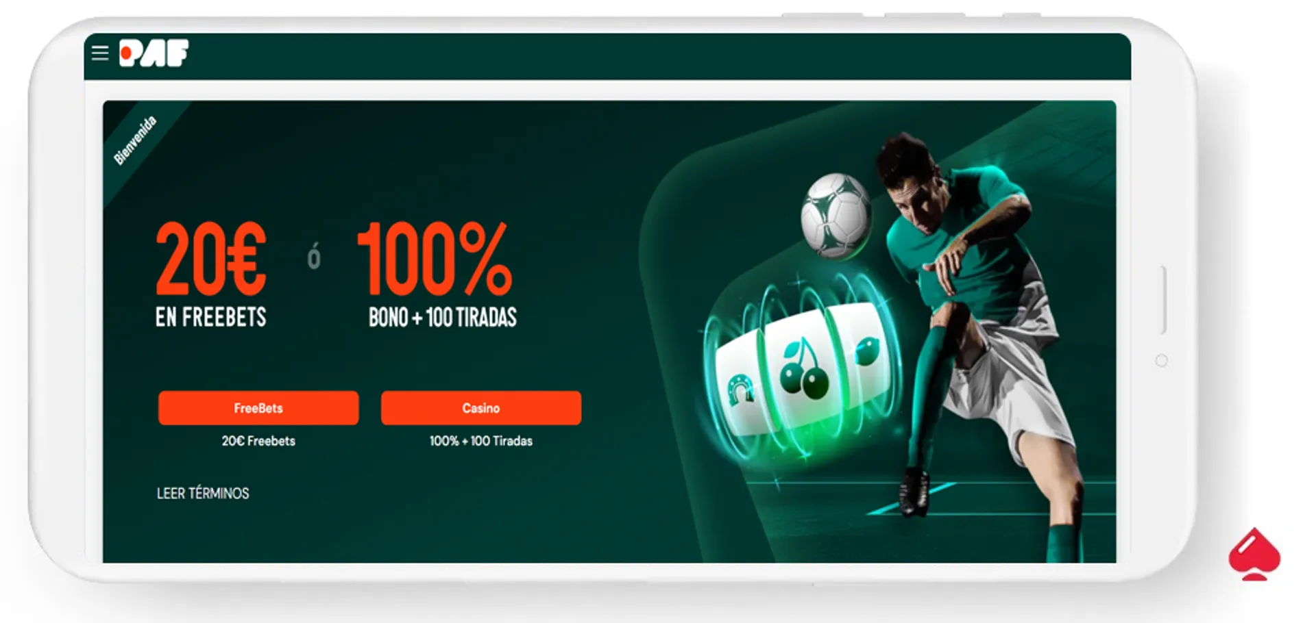 El casino PAF ofrece un bono de 100 giros gratis