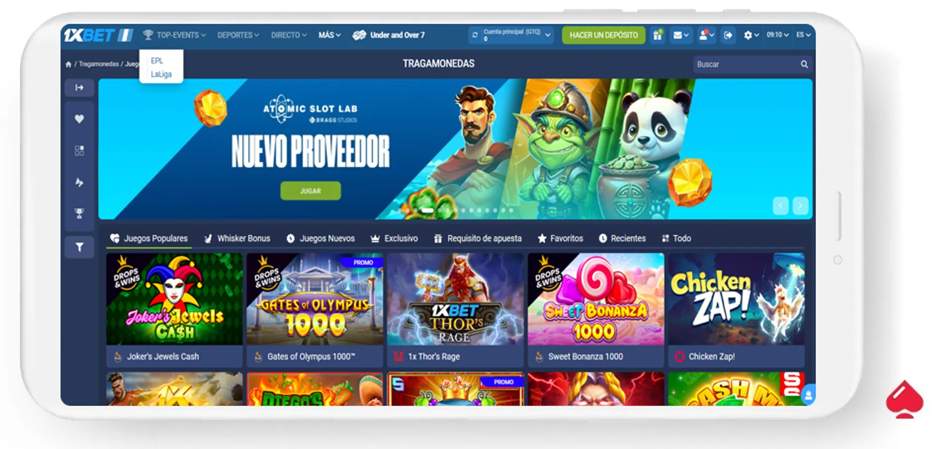 1xbet acepta jugadores de Guatemala