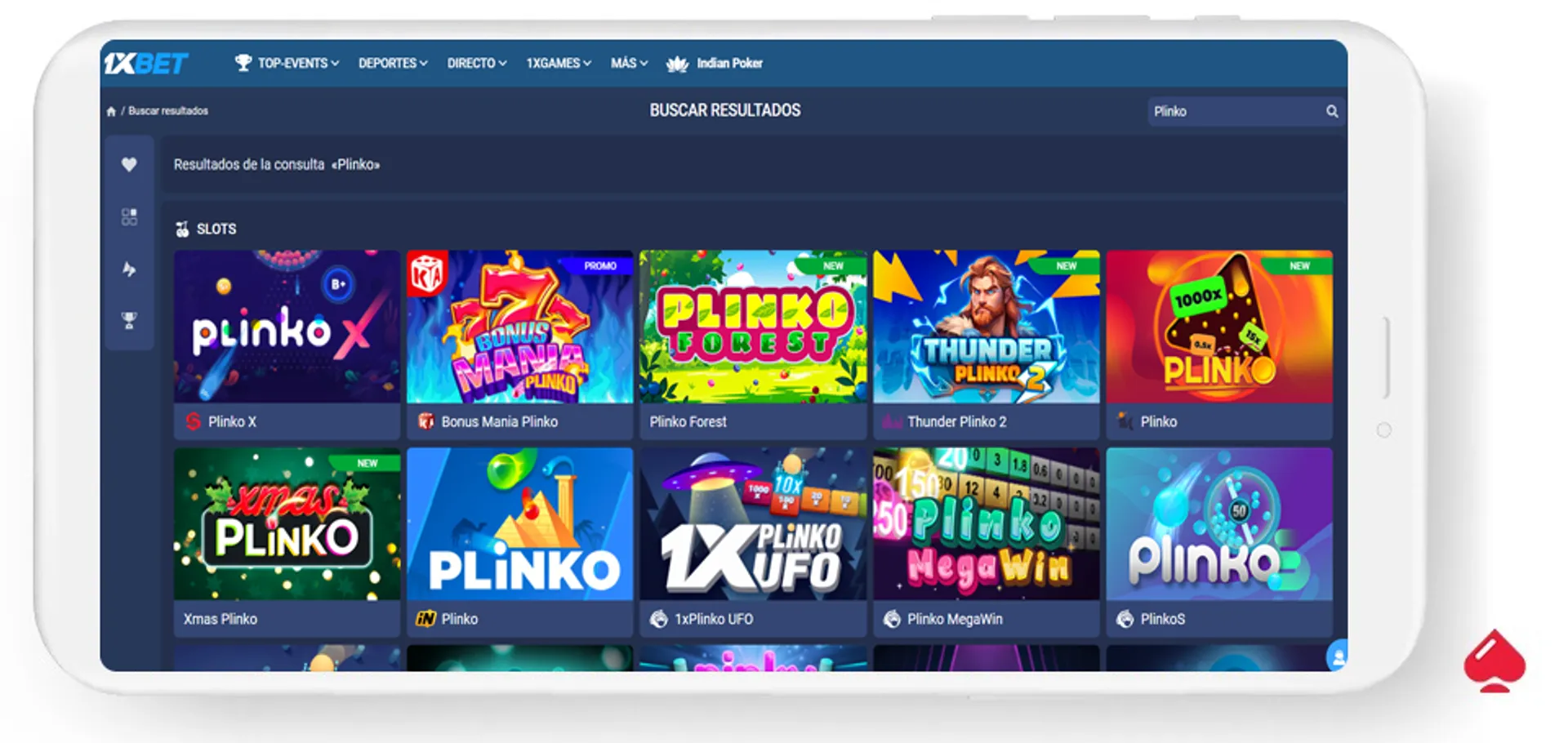 1xbet tiene juegos de plinko
