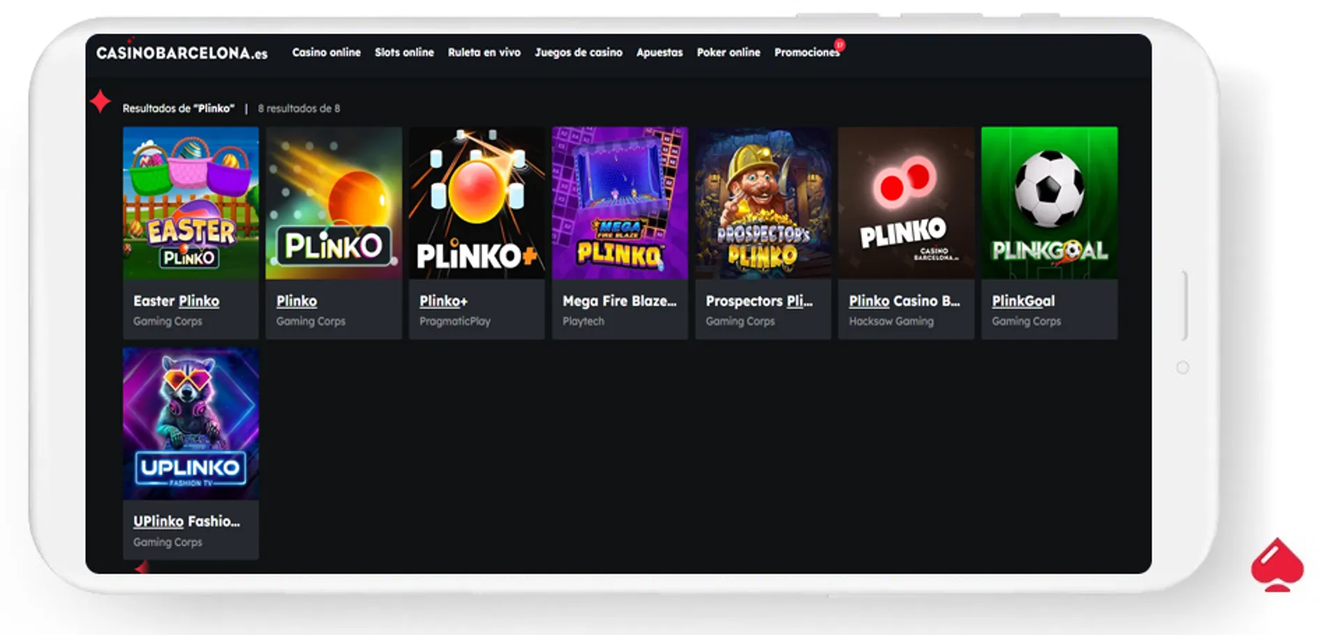 El casino Barcelona tiene juegos de plinko