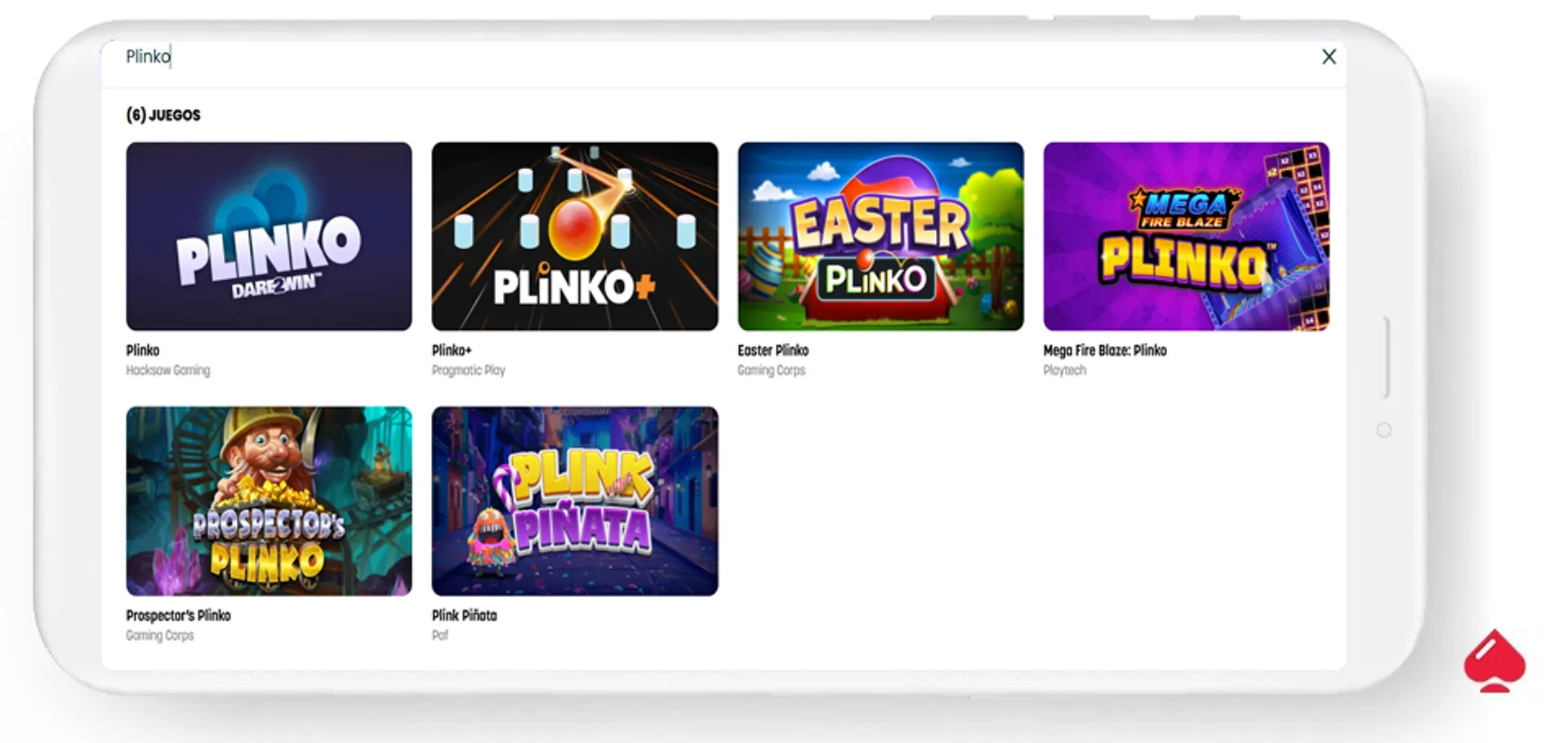 El casino Piñata tiene juegos de Plinko