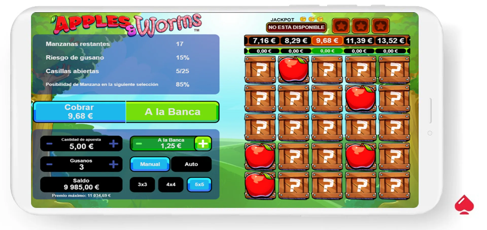 Juego Apples and Worms