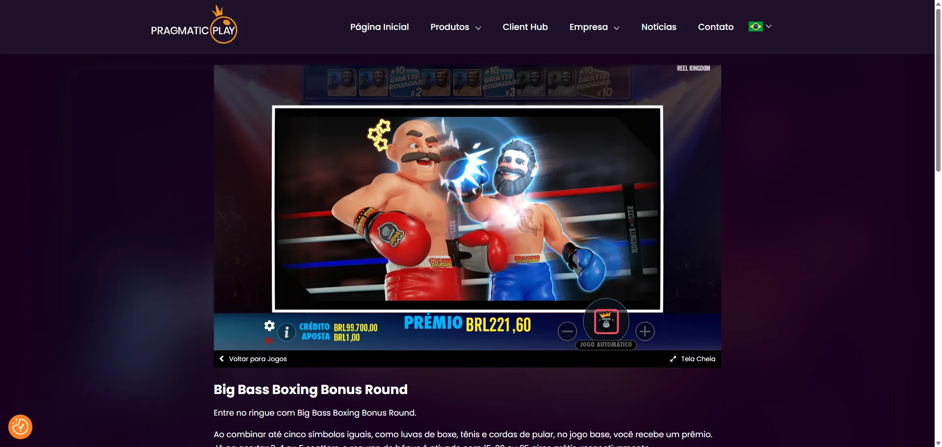 duelo de pugilistas do Big Bass Boxing Bonus Round