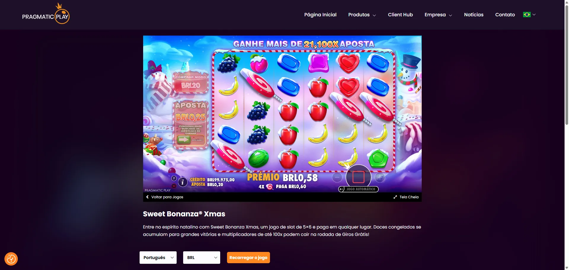 slot de Natal Sweet Bonanza Xmas