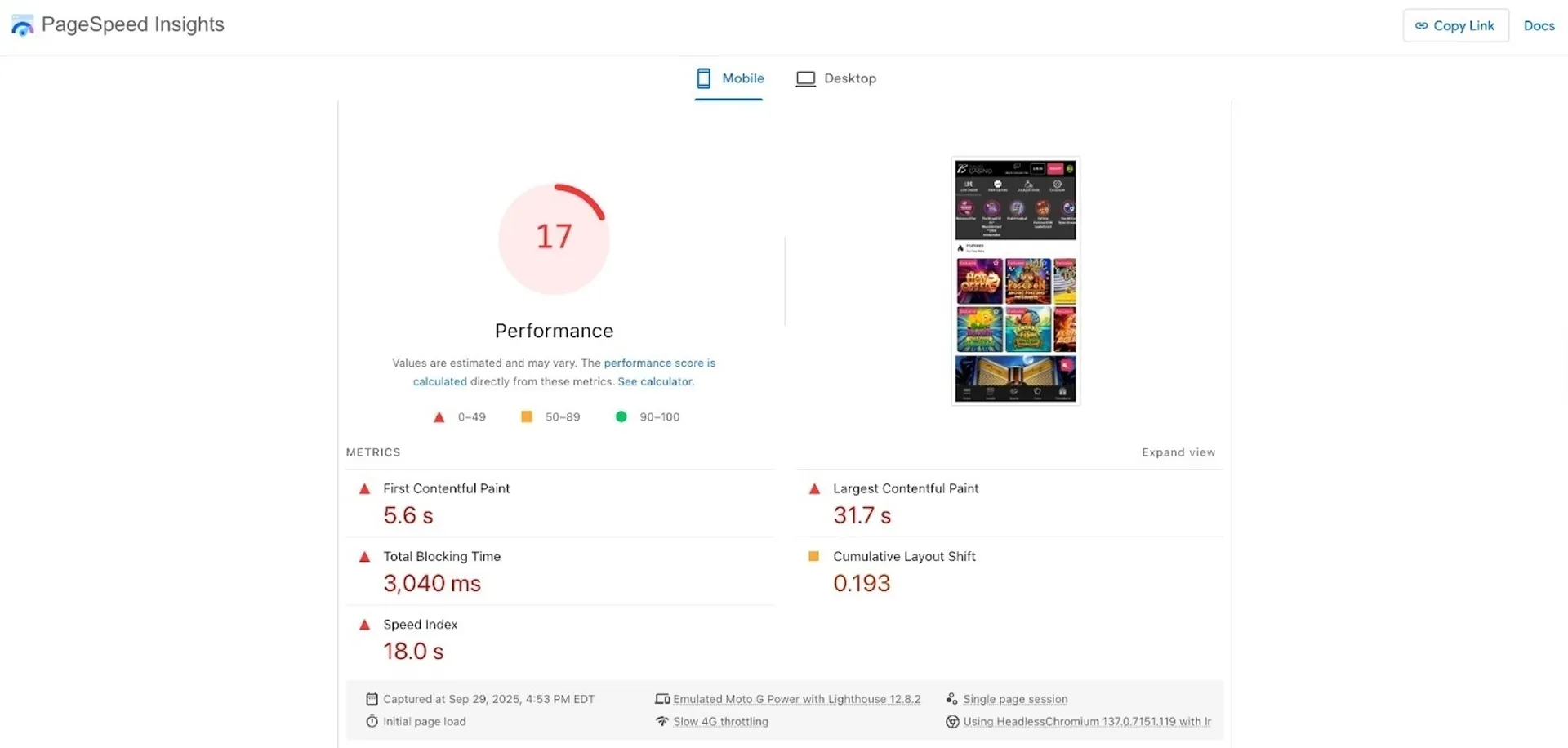 Borgata casino user experience and site performance