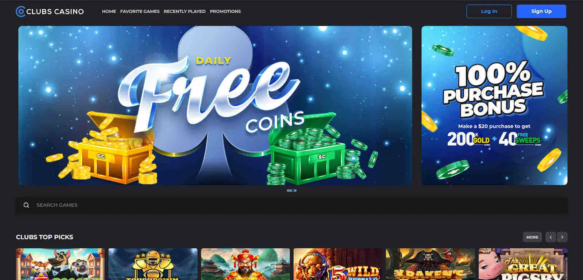 What rewards does Clubs Casino Social Casino provide?