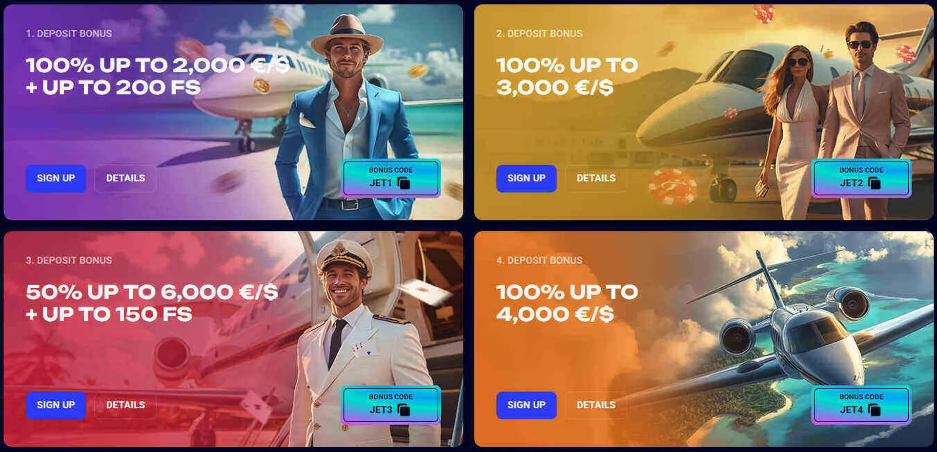 Does Jet4bet Casino offer a welcome bonus