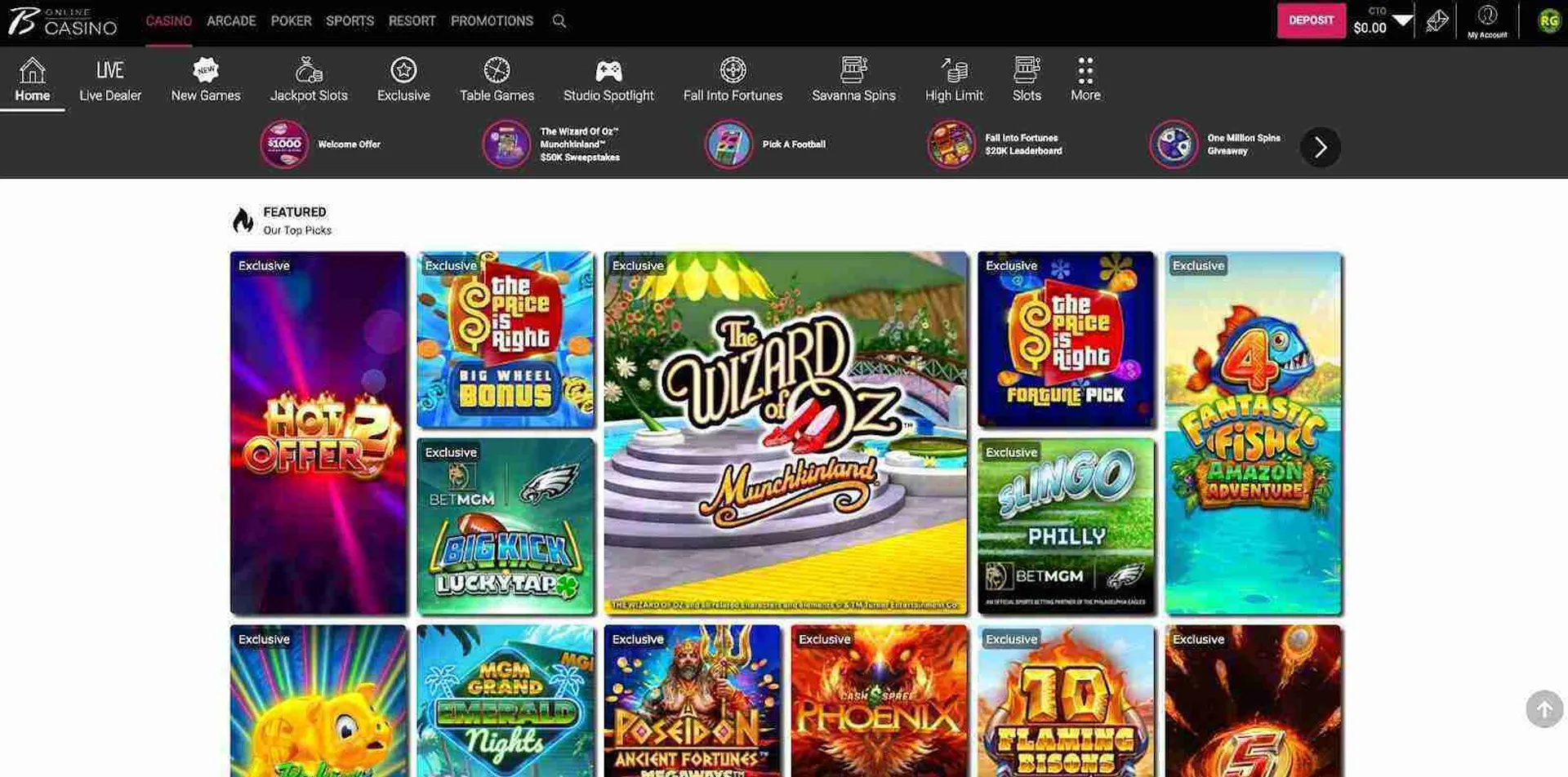 Games at Borgata casino