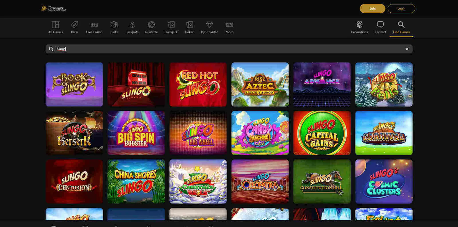 Hippodrome Casino exclusive games and slingo