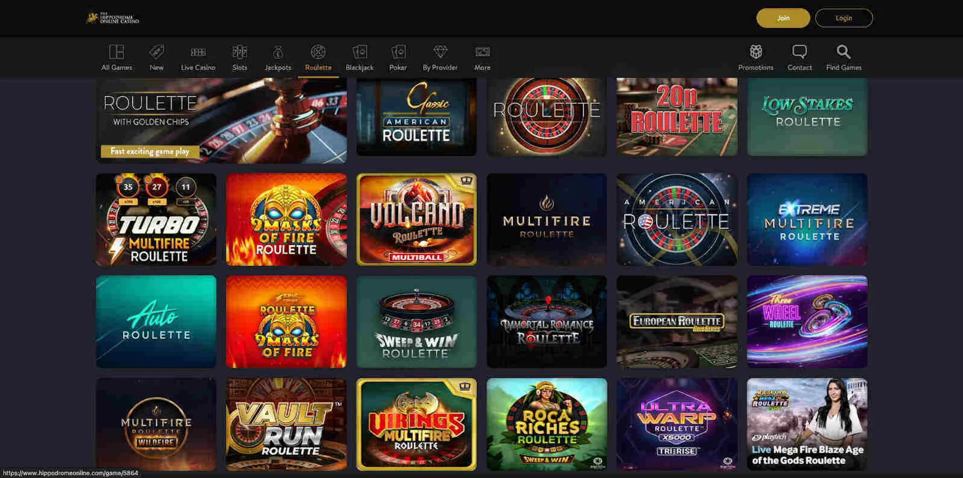 Hippodrome Casino table games