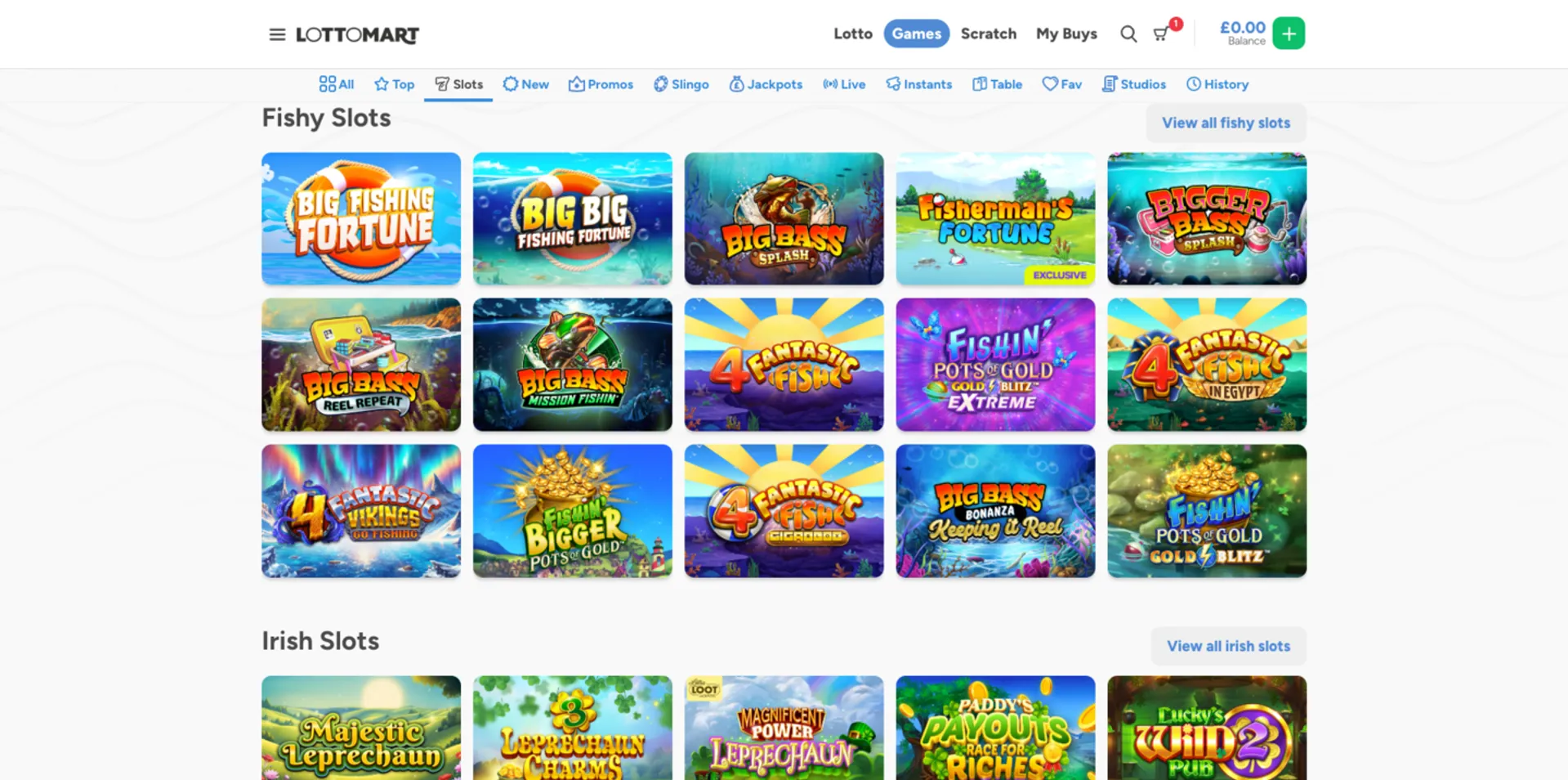 Lottomart slot games