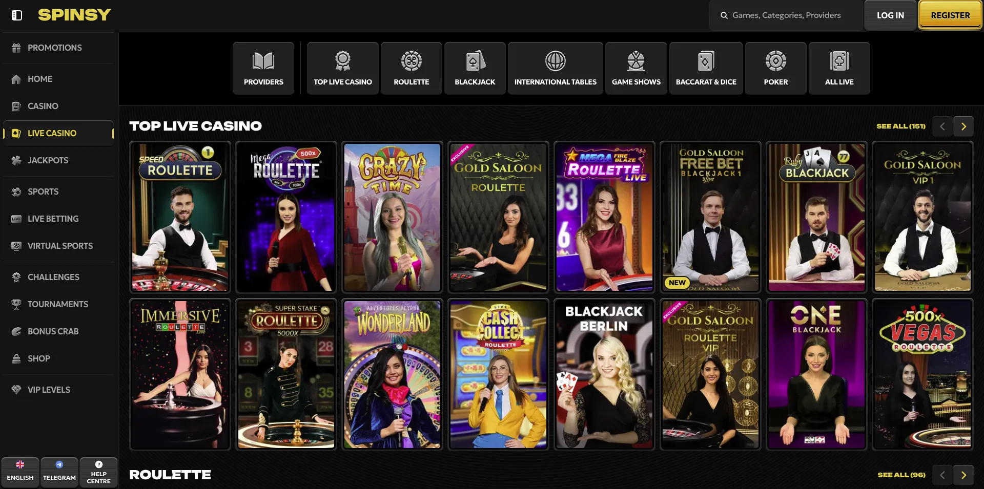 Top Live Casino Games