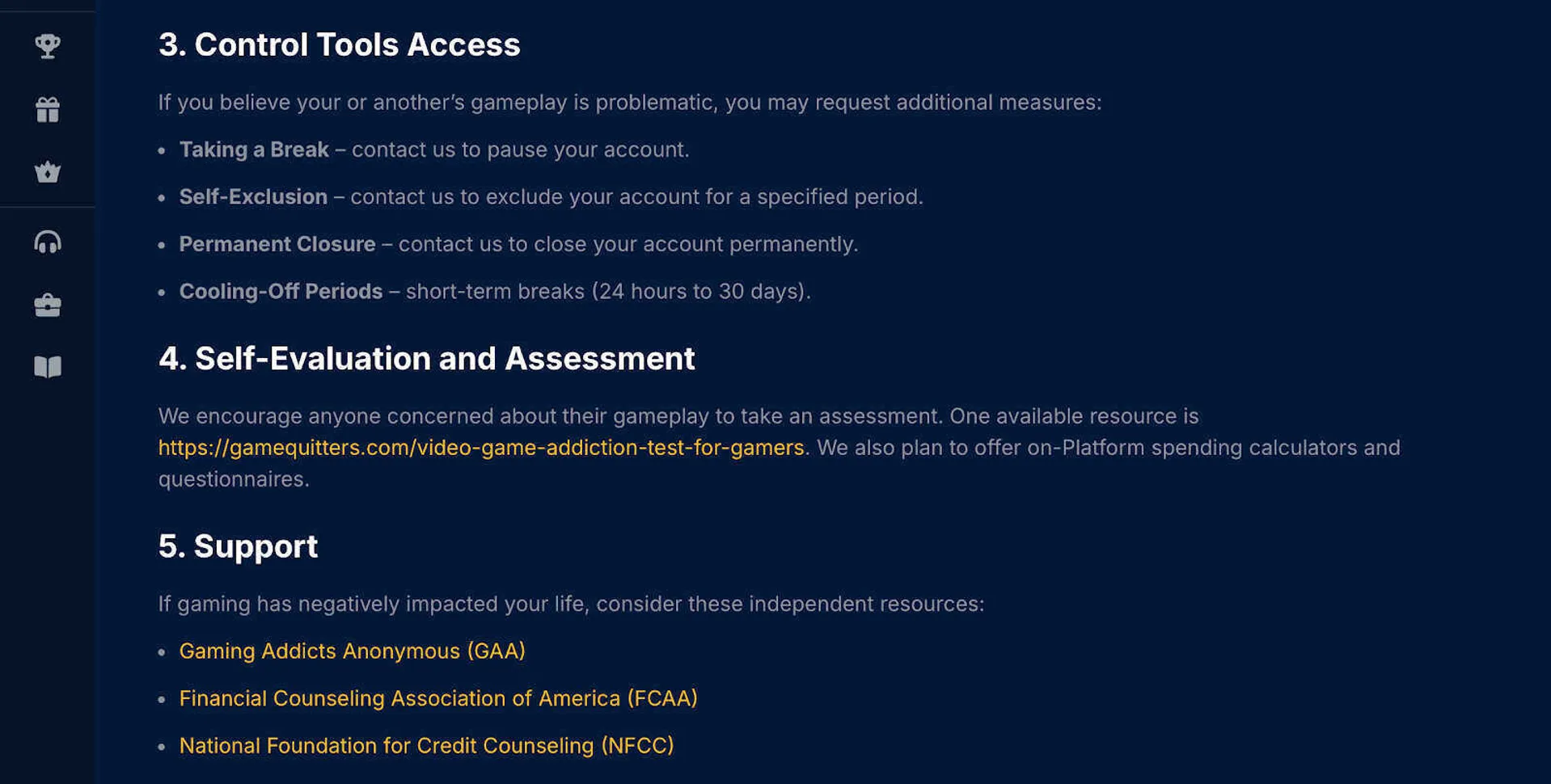 Responsible gambling tools at BankRolla