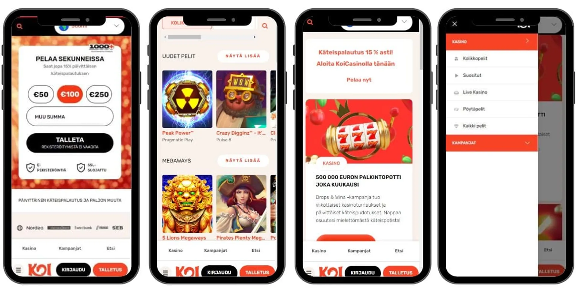 Koi Casino mobiilissa