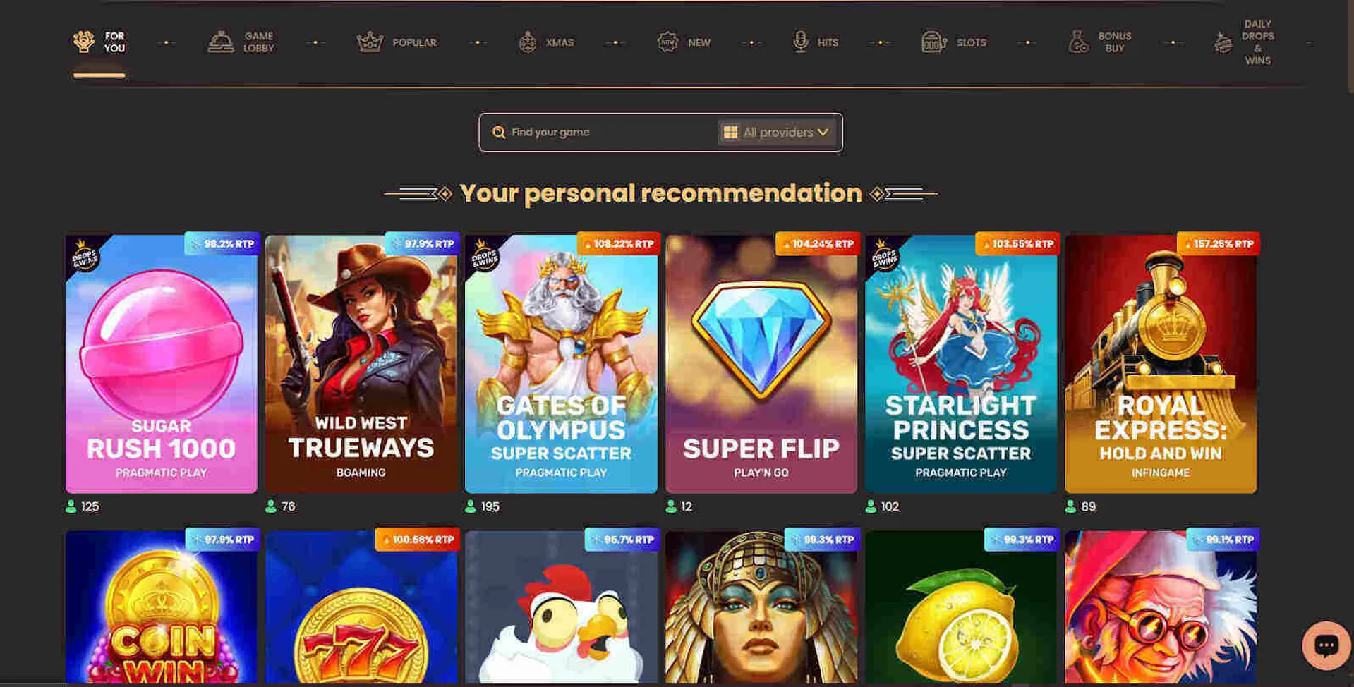 Games at National casino