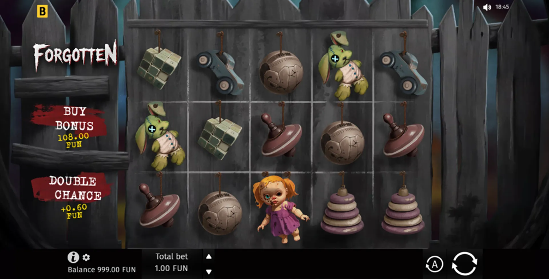 Juego base en la slot Forgotten