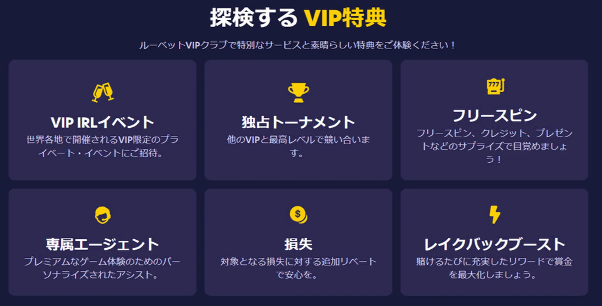 RoobetカジノのVIPプログラム