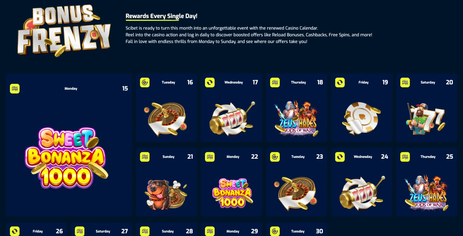 Scibet Casino unique features