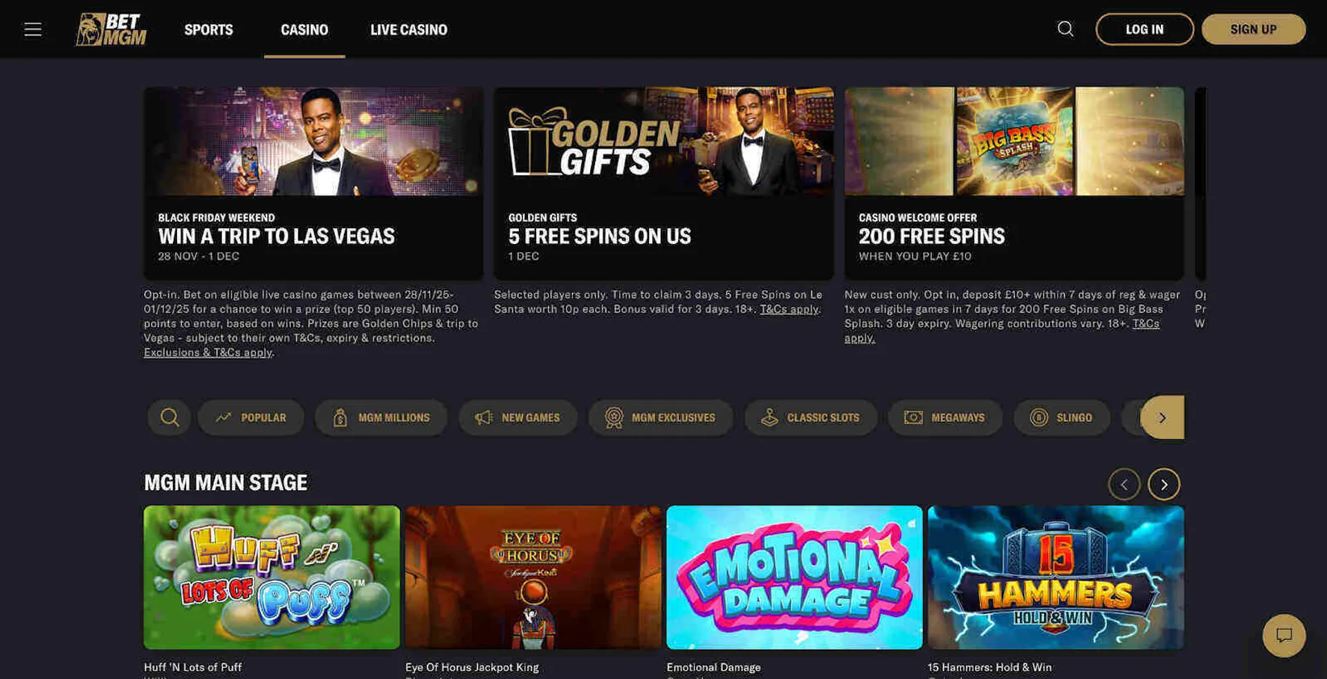BetMGM UK casino games collection