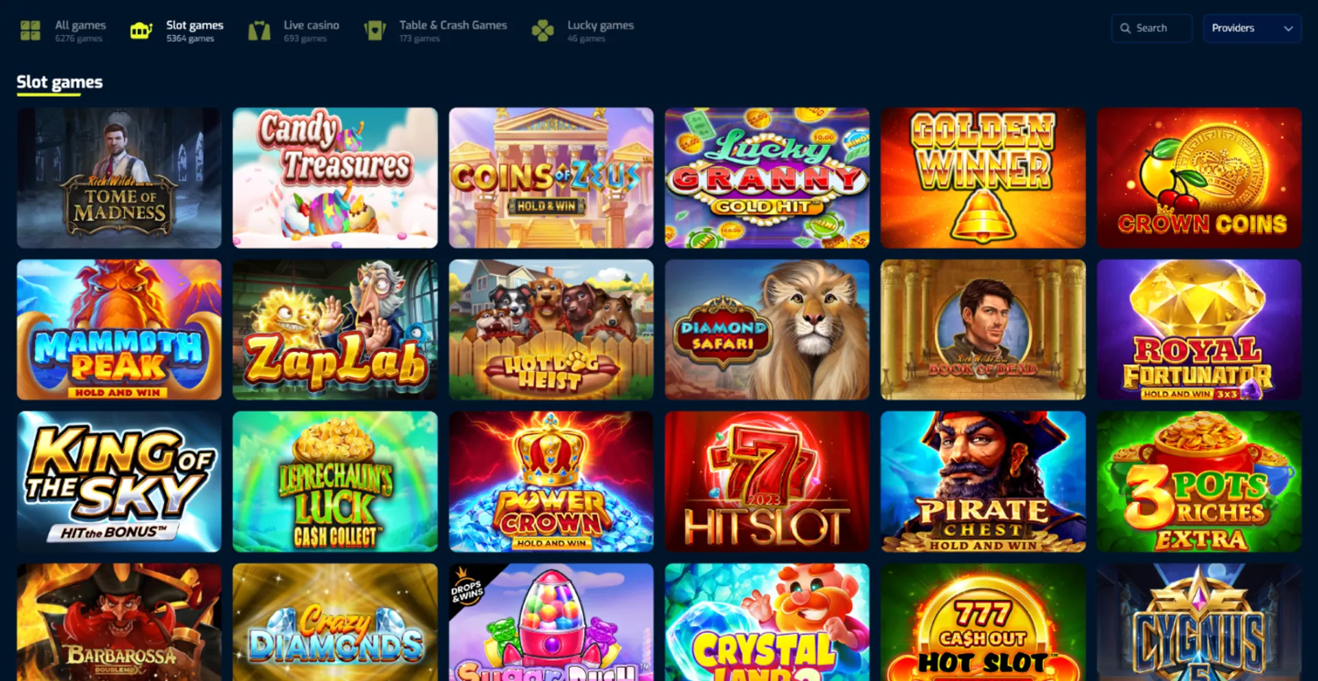 Scibet slot selection
