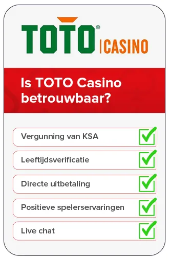 Is TOTO een betrouwbaar casino?
